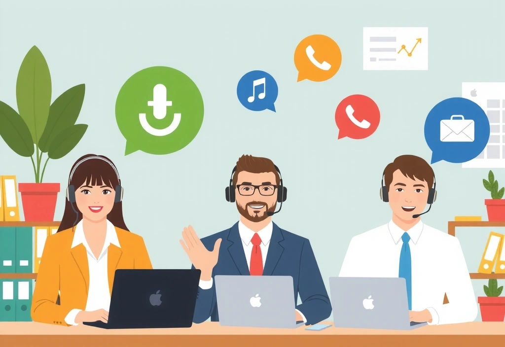 Customer support and contact illustration